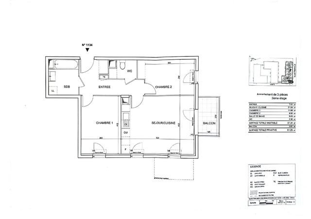 Appartement F3 à vendre - 3 pièces - 57.34 m2 - SEVRAN - 93 - ILE-DE-FRANCE - Century 21 Exceldom Immobilier